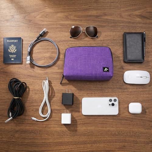 simtoper Electronic Organizer Travel Case – Waterproof Cable Bag for Cord, Charger, Hard Disk, Power Bank – Small Tech S