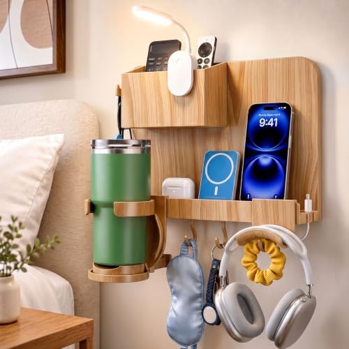Floating Shelves for Bedside Shelf, Stick On Bedside Wall Shelf