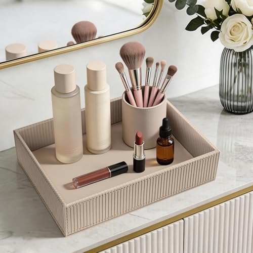 SITHON Valet Tray Desk Organizer PU Leather Catchall