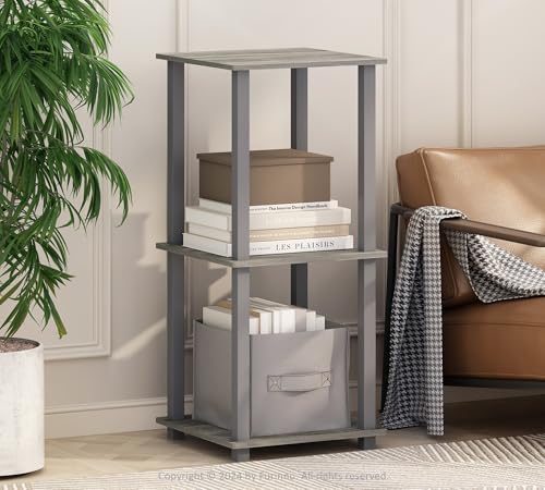 Furinno Turn-N-Tube 2-Pack Toolless 2-Tier Book Shelf, French Oak