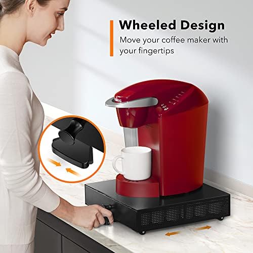 Goldlion Rolling K Cup Holder Sliding Tray for Keurig, Coffee Pod Drawer