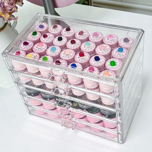 5 Tier Nail Art Decoration Storage Box，Acrylic Make Up