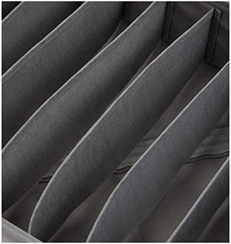 Amazon Basics Deep Drawer Organizer for Clothes, Collapsible Storage Boxes for Socks, Underwear and Baby Items, Set of 2, Gray