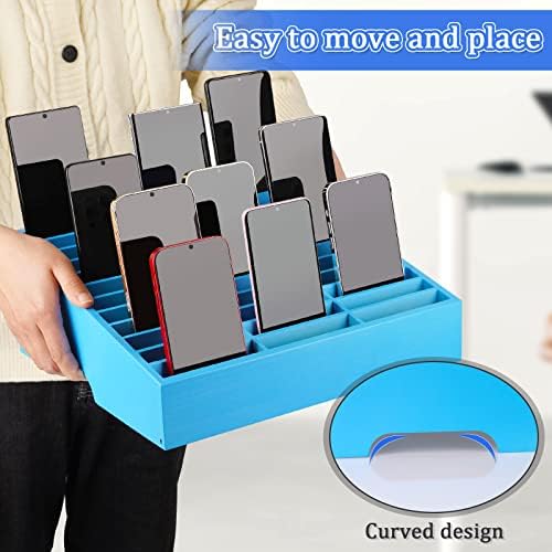36-Grid Wooden Cell Phone Holder Desktop Organizer