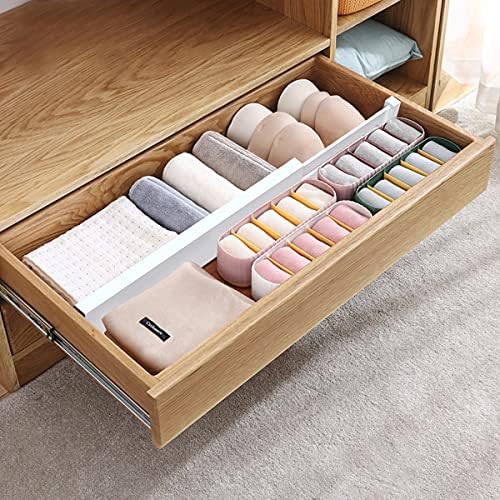 ANTOWIN Bamboo Drawer Dividers Organizers, Expandable Drawer Separators Splitter,17-22 inches Long Adjustable Spring-loa