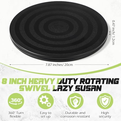 Reallnaive 6 Packs 8 Inch Lazy Susan Turntable Small Heavy Duty Rotating Swivel Stand Lazy Susan with Steel Ball Bearing