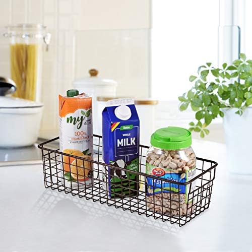 SheeChung Wire Storage Baskets, Metal Toilet Paper Basket Holder, Bronze