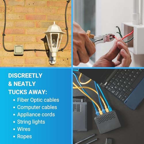 STEREN Coaxial Cable Clips - Cable Holder - Wire Clips - Siding Clips For Hanging - Cord Holder For Desk - Cable Clamps 