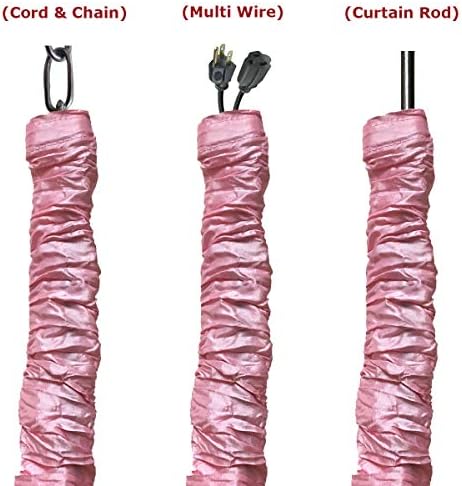 Royal Designs, Inc. Cord & Chain Cover 4 ft Silk Type Fabric, Chandelier Pendant Lighting Chain & Cable Management, Touc