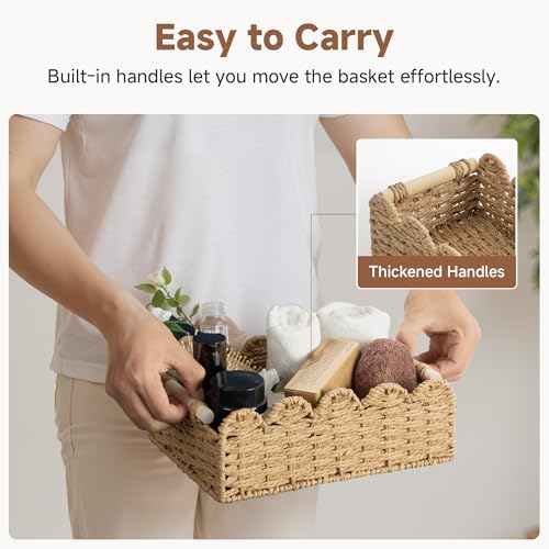 StorageWorks Toilet Paper Storage Baskets, Wicker Baskets for Organizing