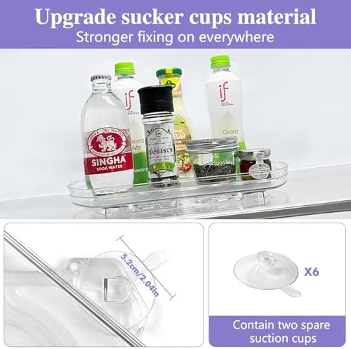 Incostar 360° Rotating Lazy Susan Turntable Organizer - Multifunctional 11.8" x 8.7" Rectangular Organizer for Refrigera