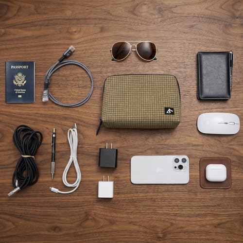 simtoper Electronic Organizer Travel Case – Waterproof Cable Bag for Cord, Charger, Hard Disk, Power Bank – Small Tech S