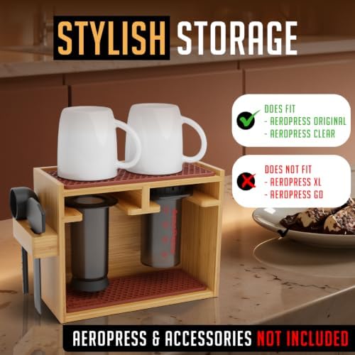 Organizer for AeroPress, Coffee Caddy Stand & Accessory Holder - Original