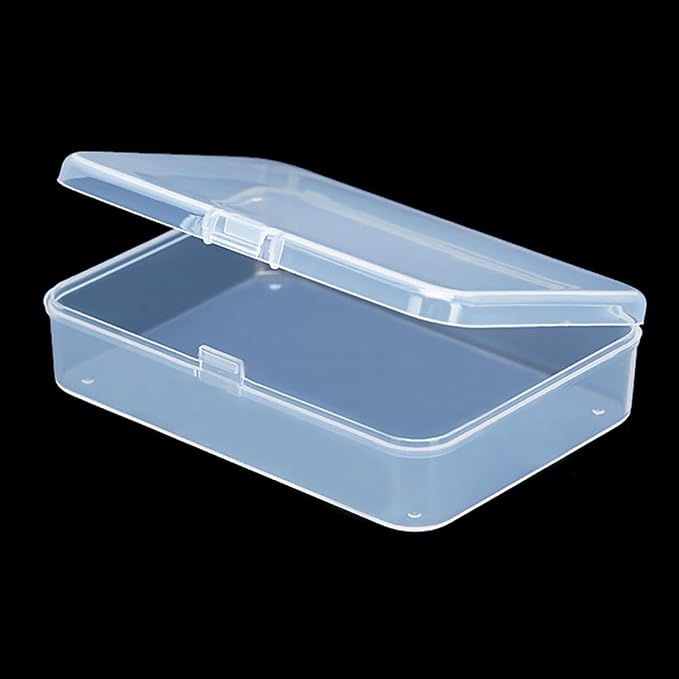 12 Pack Clear Plastic Beads Storage Containers Box (4.06 x 2.91 x 0.98 in) with Lid, Small Plastic Containers for Storage of Small Ite ms, Crafts, Jewelry, Hardware