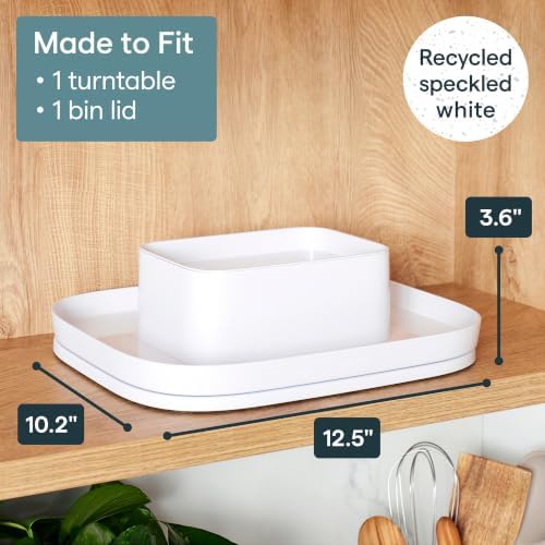 YouCopia MagicTrack Spice Turntable, 2-Tier Rectangle Lazy Susan Organizer
