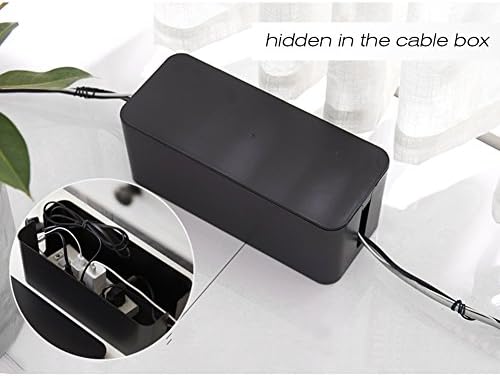 ShellKingdom Cable Management Box, 3 Pack Cable Organizer for Cable Cord Management, Storage and Holder to Cover and Hid