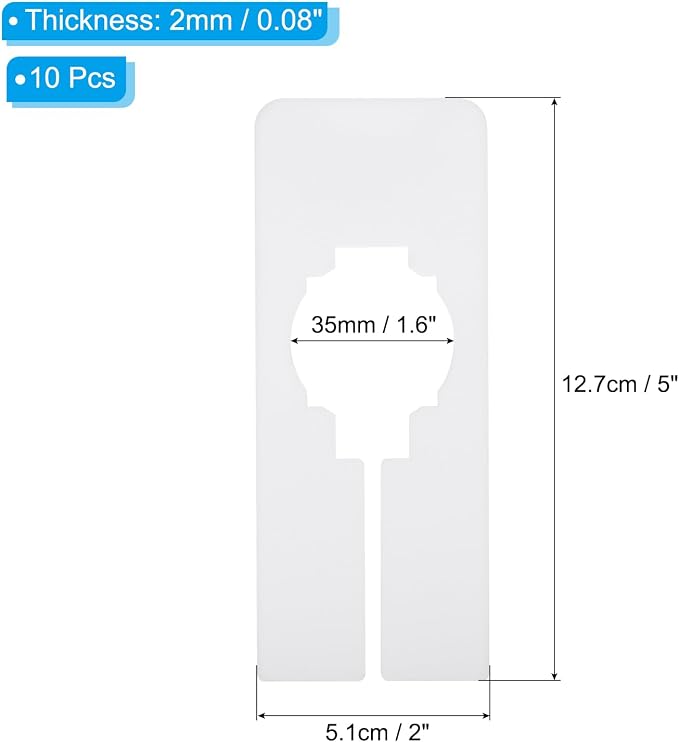 PATIKIL Clothes Dividers for Hanging Clothes, 10 Pack Rectangle Closet Clothing Rack Size Dividers Blank Labels Sorting Rectangular Separator for Closet, White