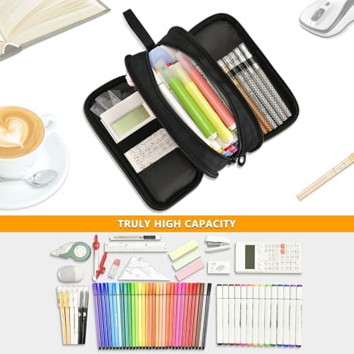 Wfrish Rugby Pencil Case Football Pencil Pouch Big Capacity 3 Compartments Back to School Supplies for Teen Girl Boy Pouch Pen Bag Large Storage Organizer with Zipper Handle for Men Women
