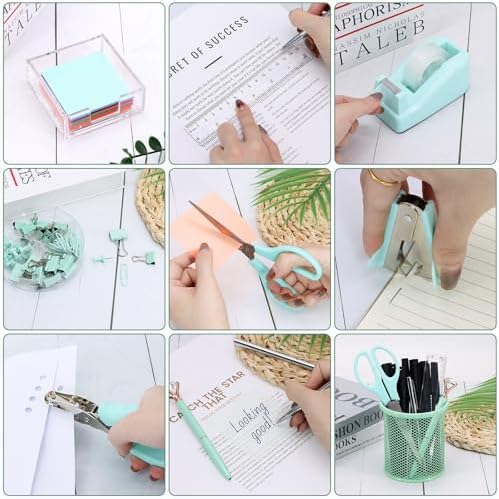17 IN 1 Office Desk Organizer Set for Back to School Supplies Accessories