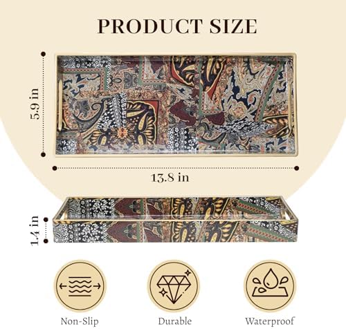 MAONAME Bathroom Vanity for Countertop, Plastic Decorative Trays