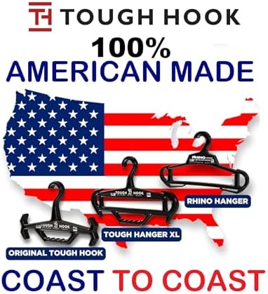 Tough Hook Multipurpose Heavy Duty Hanger, USA Made, Tactical Gear, 1 Black