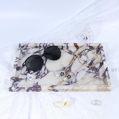 Real Luxurious Natural Marble Vanity Tray Genuine Marble/Stone Storage Tray for Home Decor Bathroom/Kitchen/Vanity/Dress