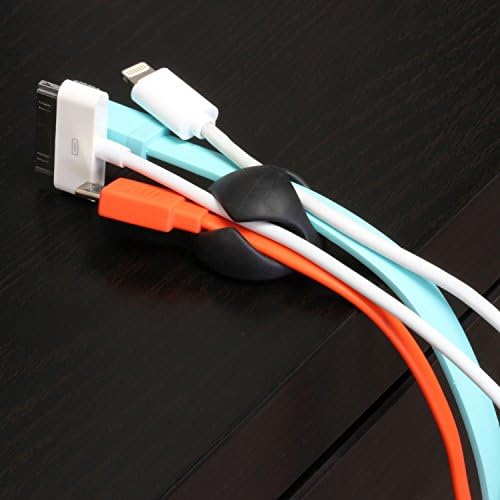 ROK Hardware Multipurpose Silicone Cable Clip Grip Wire Cord Type USB Desk Wall Desktop Organizer Charger Holder (20 Pac