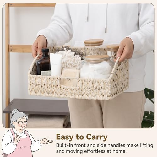 GRANNY SAYS Wicker Storage Baskets for Shelves, Large Wicker Basket