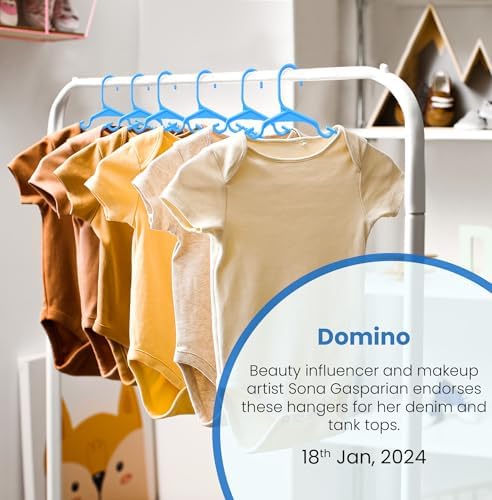 Utopia Home Kids Hangers 20 Pack – 11.5 Inch Baby Closet Hangers Blue