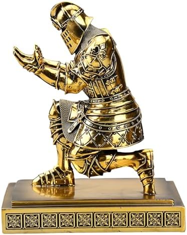 King's Guard Knight Pen Holder with a Letter Opener Desk Organizers Bronze