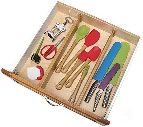 Lipper International 8898 Bamboo Kitchen Drawer Dividers (Set of 4), Brown