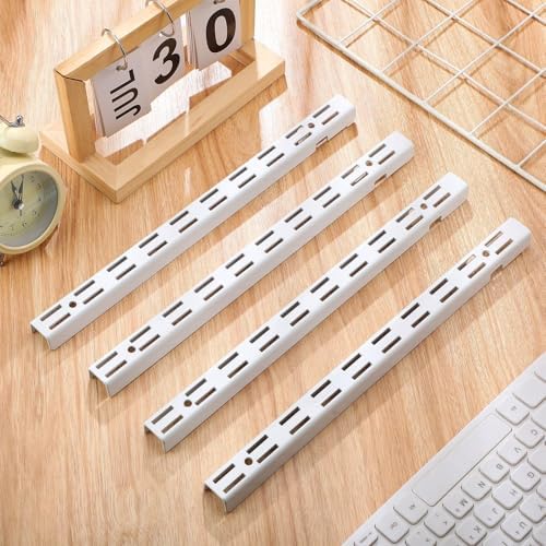 8 Pcs 12 Inch Dual Track Brackets Shelf System Upright Wall Shelving Rail