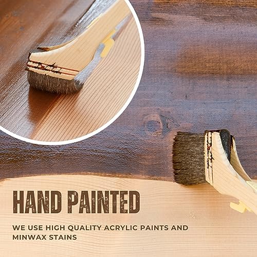 WELLAND Bradley 5" Deep Narrow Floating Shelves Set of 2 Handmade Wood Wall Shelves Rustic Shelves Wall-Mounted (Brown, 