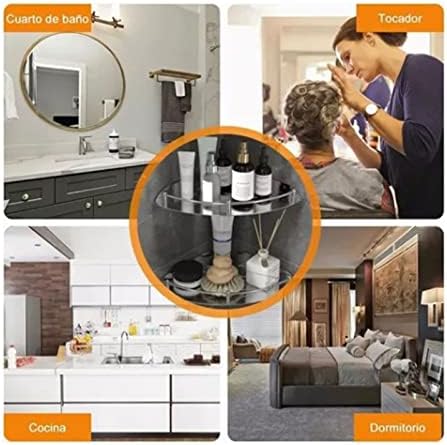 4 Pieces Corner Shower Shelf Bathroom Shelf, Stainless Steel Strong Load Bearing Wall Mounted Shower Shelf, Space Saving