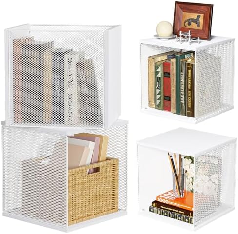Dmevkic 2 Cube Organizer Bookshelves DIY Variable Stackable Cube Storage Organizer for Kid Bedroom,Living Room,Small Boo