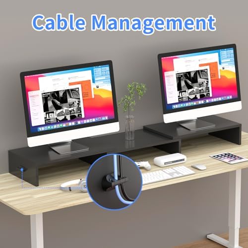 Pholiten Monitor Stand Riser with Adjustable Length and Swivel Angles