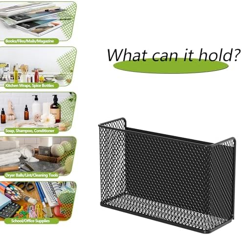 Magnetic Shelf Fridge Basket Bin for Whiteboard Washer Dryer Locker Cabinet