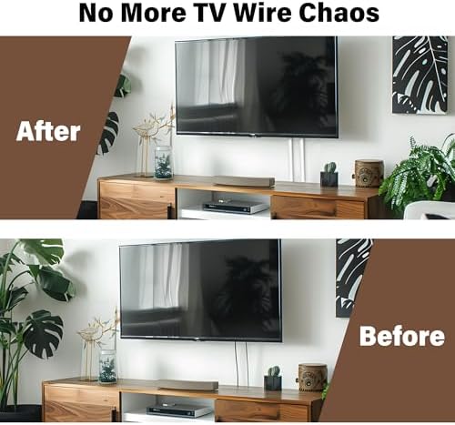 Cord Hider for Wall Mounted TV,39" One Cable Cover with Side Open, Flexible Silicone Wire Raceway Management,Self-Adhesi