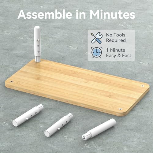 Bamboo Cabinet Organizer Shelf 2 Pack, Height Adjustable
