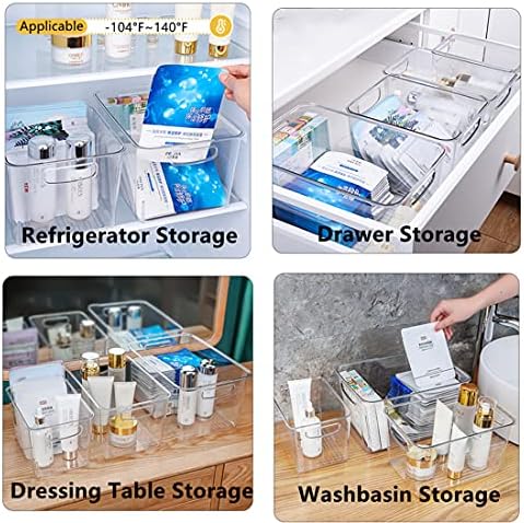 Xicennego Refrigerator Organizer Bins Set of 3, Clear Plastic Storage Bins for Pantry, Fridge Organizer Set , Storage Or