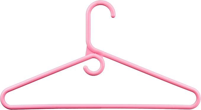 DEILSY™ Pink Heavy Duty Hangers with Hooks for Scarves & Belts – Thick and Strong Clothes Hangers for Shirts, Jackets, Pants, and Dresses – Space-Saving Plastic Hangers – Pack of 30