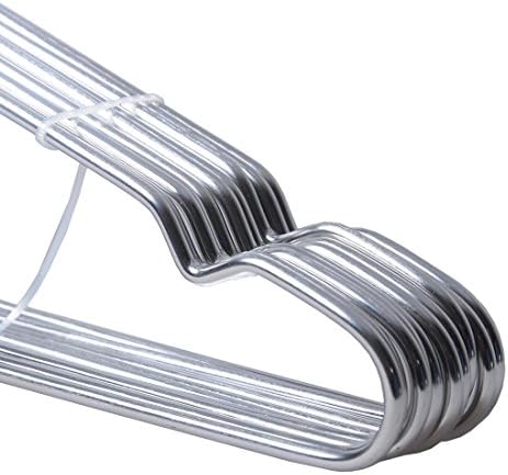 ECROCY 30 Pack Stainless Steel Strong Metal Wire Hangers Clothes Hangers 16.5 Inch 4mm Thickness Gage Hanger Organizer