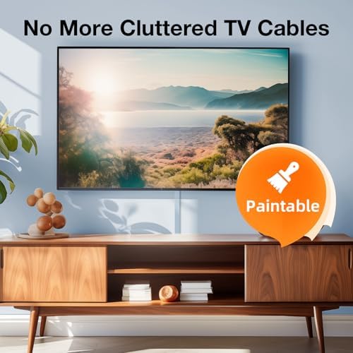 Delamu 157in Cord Hider, Cord Cover Wall Cable Management, Paintable Wire Cover for Cords, Cable Hider Raceway Kit, Cabl