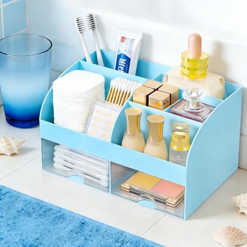 Makeup Organizer with 2 Drawers, Cosmetic Storage for Dresser Vanity and Bathroom Countertop,Make up organization and Sk