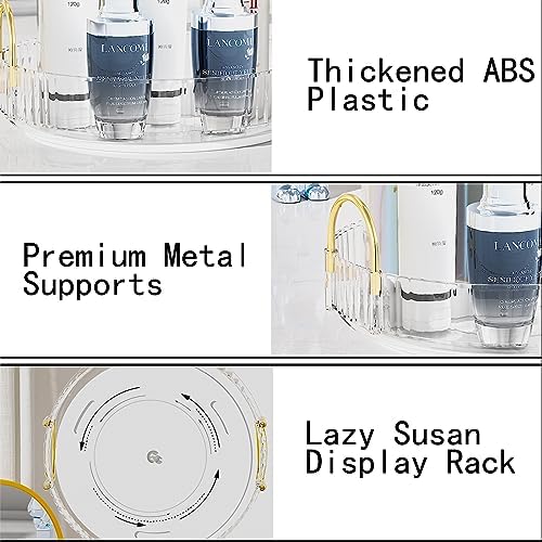 Makeup Organizer, 360° Rotating Design Bathroom Counter Organizer - Large Capacity Makeup, Skincare & Perfume Organizer 