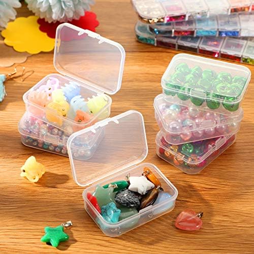 Jetec 30 Pieces Small Clear Plastic Storage Box, 2.5 x 1.7 x 0.8 Inch