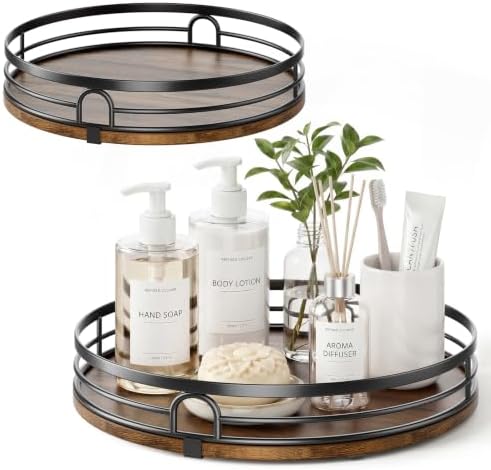 2 Pack 10" 12" Lazy Susan Turntable Organizer for Table Top