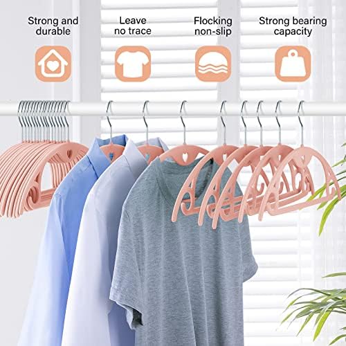 Velvet Hangers Felt Clothes Hangers 50 Pack Pink