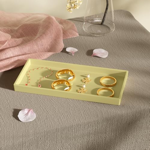 Vanity and Bathroom Tray, 9.8" ABS Countertop Organizer,Waterproof Vanity Tray for Toilet Tank,Perfume,Soap,Keys,Bathroo
