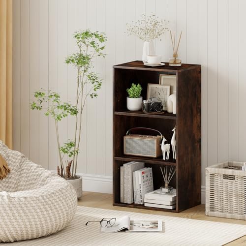 GIANTEX 3 Tier Bookcases Set of 2, 31.5" Bookshelf Cube Storage Organizer, Open Storage Cabinet Multi-Functional Home Of